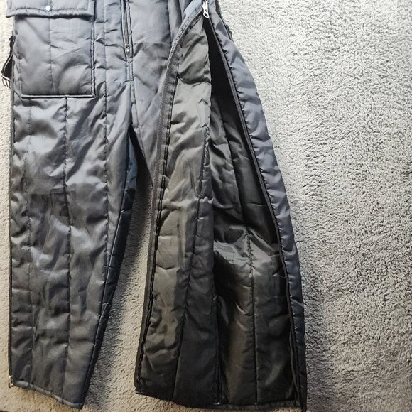 Vintage Snowmobile Suit Men's Large Tall Navy Blue One Piece Belted USA Made 70s - Picture 15 of 16